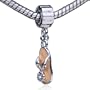 Dangle Pink Sandal European Bead Fits Pandora Bead Charm Bracelet