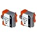 Amsahr BCI10BKR Remanufactured Replacement Canon Ink Cartridges for Select Printers and Faxes with 2 Black Cartridges