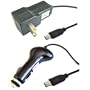 PC MicroStore Cowon D2 2GB 4GB Portable Media Player Home Travel Wall AC Adapter Charger 100-240v and 12v Premium 5v Car Charger