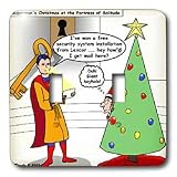 Rich Diesslins Funny Christmas Cartoons - Supermans Christmas - Light Switch Covers - double toggle switch