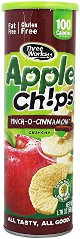 ThreeWorks Apple Chips, Pinch-o-Cinnamon, 1.76 Ounce (Pack of 12)