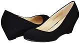Bamboo Elias-01 Black Women Wedge Pumps