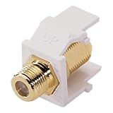 Leviton M04-40831-00W F-Type Coaxial Gold-Plated Multiple QuickPort Adapter Connector, White, 5-Pair