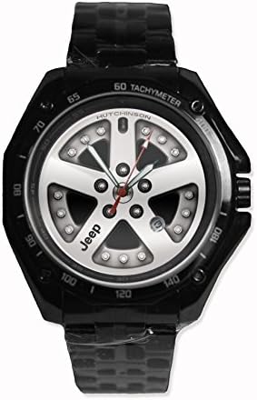 Design Jeep Rim Velg Silver Color Custom Snap on Black New Sport Stainless-steel Wristwatch