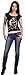 Spiral - Womens - ROCK ANGEL - 2in1 White Ripped Top Black
