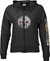 Pittsburgh Steelers Women's Black Giant Logo Full Zip Hooded Sweatshirt