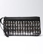 Jeweled Leather Wristlet Bag