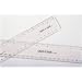Safe T Plastic Rulers with Rounded Corners and Beveled Edges - 12 inch - Pack of 12 - Clear