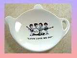 Review   / THE BEATLES cartoon CERAMIC TEA BAG TIDY