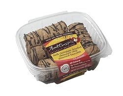 Aunt Gussie's Classic Chocolate Chip Almond Biscotti, Dark Chocolate Drizzled, 12-Ounce Tubs (Pack of 4)
