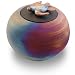 Raku Aumakua Vessel with Sea Turtle Accent Lid