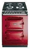 ACMP-LP-STCLT 24 Cast-Iron Companion Dual Fuel Range with Manual Clean 4 Sealed Burners and Two Electric Ovens: Liquid Propane Gas Claret