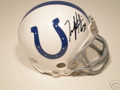 Joseph Addai Autographed Indianapolis Colts Riddell Mini Helmet