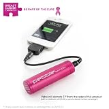 Veho VPP-002-SSP Pebble Smartstick Emergency 2200mAh Portable Battery for iPhone/Blackberry/Samsung/HTC/Nokia (Pink)