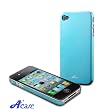 Acase(TM) Superleggera melody fit case for iPhone 4 (AT&T Only) with 2 Screen Protector (Sky Blue)