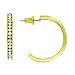 14k Yellow Gold Tone Cz Hoop