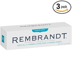 Rembrandt Premium Whitening Mint Toothpaste with Fluoride, Extra Gentle (For Canker Sore... by Rembrandt