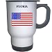 US Flag - Peoria, Arizona (AZ)  White Stainless Steel Mug
