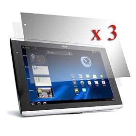 Skque Premium Clear Crystal Screen Protector for Acer Iconia Tab A500-10S16u 10.1-Inch Tablet Computer (3 Packs ) by 