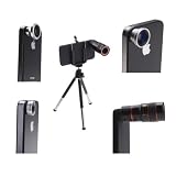 Buy 4 in 1 Camera Lens Kit for Apple iPhone 4 (8X Black Telephoto Lens, Fish Eye Lens,... by Brainydeal
