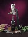 Rogar Champion Wine Opener with Wood Table Stand - Antique Pewter