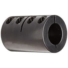 Ruland One-Piece Clamping Rigid Coupling, Black Oxide Steel, Metric