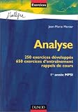 Analyse, 1e année MPSI : Exercices Analyse, 1e année MPSI : Exercices