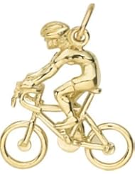 Rembrandt Charms Cyclist Charm, 10K Yellow Gold