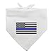 Graphics and More Thin Blue Line American Flag Dog Pet Bandana - White