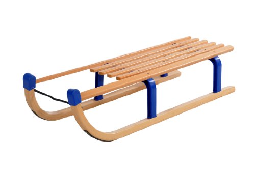 RPL R.P.L. Trading Colint Schlitten Davos mit Kunststoffbr&uuml;cke, beige-blau, 100cm, 85100