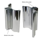 Bright Chrome Frameless Shower Door Handle with Metal Strike