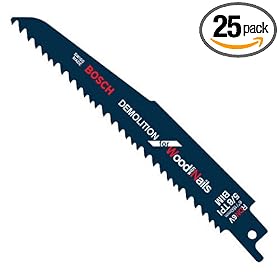 Bosch RDN6V 25P 6-Inch 5/8T Demolition reciprocating Saw Blades - 25 Pack