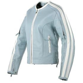 Buy Womens Sky Blue Vintage Leather Jacket