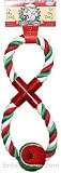 Christmas FIG.8 Cotton Rope w/ Tennis Ball