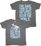 Animaniacs Pinky Brain Classic Family Comedy Musical TV Show Series Adult Charcoal T-shirt Tee Shirt