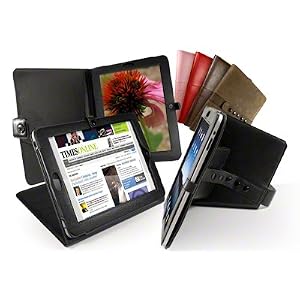 Tuff-Luv Bi-Axis Napa Leather Case Cover for Apple iPad - Black