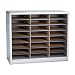 Safco 7111GR Value Sorter Literature Organizer, Steel/Fiberboard, 24 Compartments, Gray