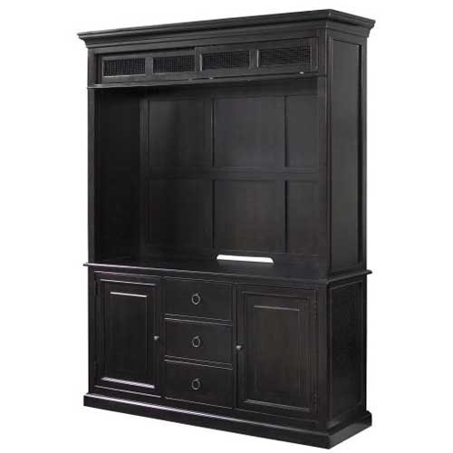 Elegant Home Fashions Alma Linen Tower Storage Cabinet Espresso A7duji6