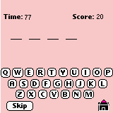 "emHangman" for Palm OS 5