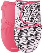 Garanimals SwaddleMe Infant Wrap, 2-Pack, Panda/Zebra, Size 0-6 Months