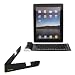iKross Black Portable Folding Mini Stand plus Bluetooth Foldable Keyboard for Amazon Kindle Fire HD 7 & 8.9; lenovo Ideapad A1, K1, A2107, A2109, S2109, ThinkPad Tablet 1 & 2