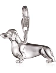 VINANI brand Germany 925 Sterling Silver Charm Pendant Sausage Dog Dackel shiny HHDA