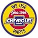 Chevrolet Chevy Round Genuine Parts Vintage Bar Metal Antique Nostalgic Collectible Tin Sign