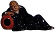 Chinese ceramic mudman figure - reclining poet Chinese ceramic mudman figure - reclining poet