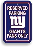 New York Giants NFL Reserved Parking Sign