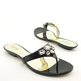 GUESS Isa Sandals Thongs Black Womens