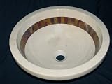 Stunning Italian Verona Marble Bathroom Sink Above Counter or Drop-in with Multi Red Onyx Mosaic Inlay - Gorgeous Product