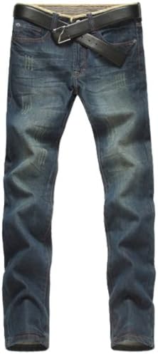 Wantdo Men's Fashion Slim Straight Jeans XZ1204-855(Blue US S Regular/Aisa29)