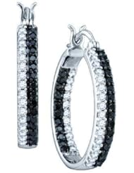 0.98CTW DIAMOND LADIES FASHION HOOPS