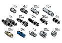 Lego Building Accessories - TECHNIC Connectors, Bulk Pack, 130 pcs